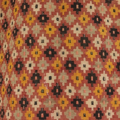 Kilim Carpet Morocco Cotton Wool Handmade 1940s-1950s