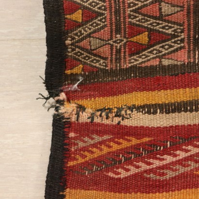 Kilim Carpet Morocco Cotton Wool Handmade 1940s-1950s