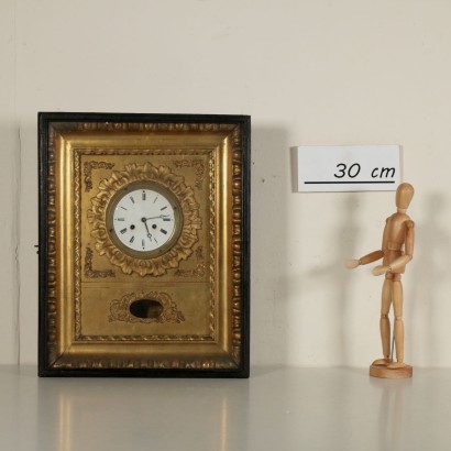 Horloge Murale Bois Métal émaillé Bronze doré XIXeme siècle