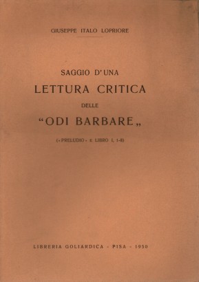 Saggio d'una lettura critica delle 