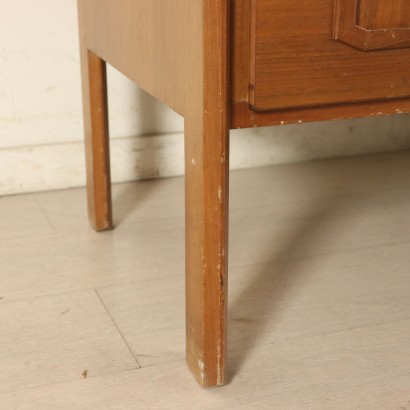 Chest of Drawers Mahogany Veneer Brass Vintage Italy 1960s