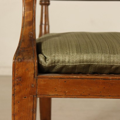 Walnut Neoclassical Sofa Cane Seat Italy Late 1700s