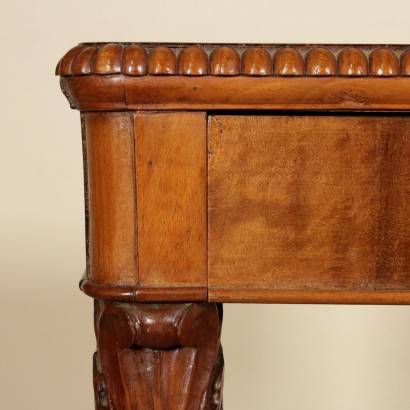 Small Restoration Console Table Walnut Italy First Half of 1800s