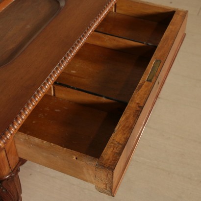 Small Restoration Console Table Walnut Italy First Half of 1800s