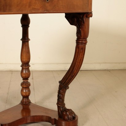 Small Restoration Console Table Walnut Italy First Half of 1800s