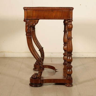 Small Restoration Console Table Walnut Italy First Half of 1800s