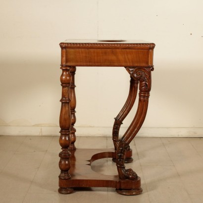 Small Restoration Console Table Walnut Italy First Half of 1800s