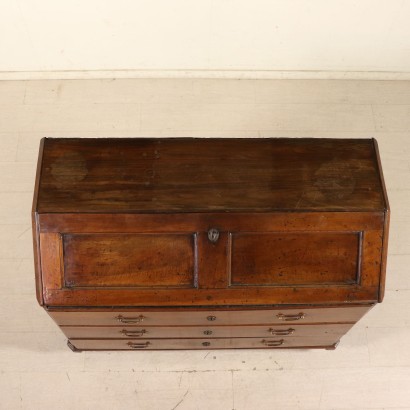 Walnut Drop-Leaf Bureau Italy First Half of 1700s