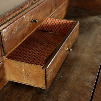 Walnut Drop-Leaf Bureau Italy First Half of 1700s