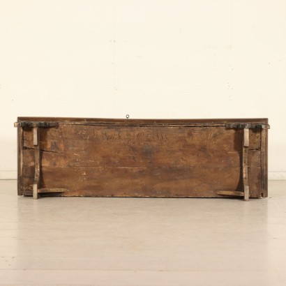 Walnut Storage Bench Manufactured in Italy Second Half of 1700s