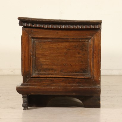 Walnut Storage Bench Manufactured in Italy Second Half of 1700s