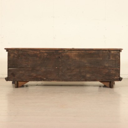 Walnut Storage Bench Manufactured in Italy Second Half of 1700s