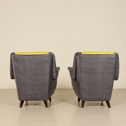 Ein Paar Sessel Stoff Vintage Italien 50er Jahre