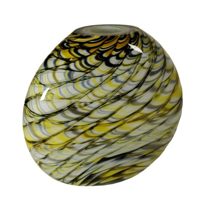 Vase Blown Glass Manufactured in Murano Italy Second Half of 1900s