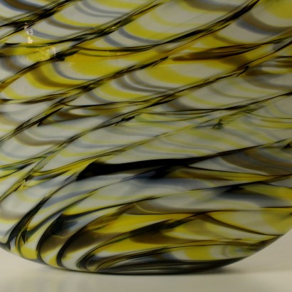 Vase Blown Glass Manufactured in Murano Italy Second Half of 1900s