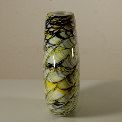 Vase Blown Glass Manufactured in Murano Italy Second Half of 1900s