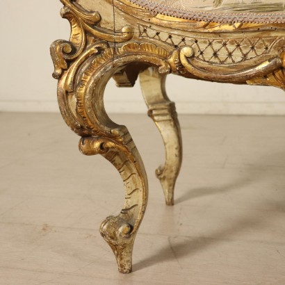 Pair of Benches Lacquered Wood Italy First Half of 1900s