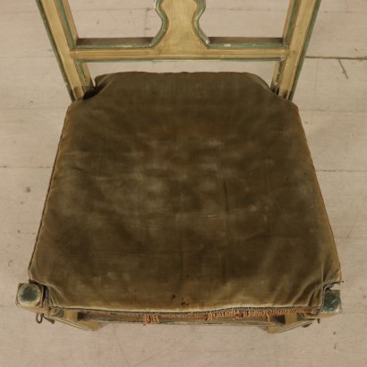 Suite de huit Chaises Noyer Paille Italie Dernier quart '700