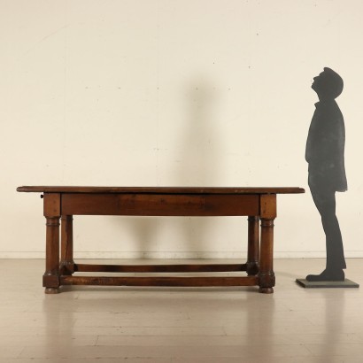 Solid Walnut Large Table Manufactured in Italy Late 1600s