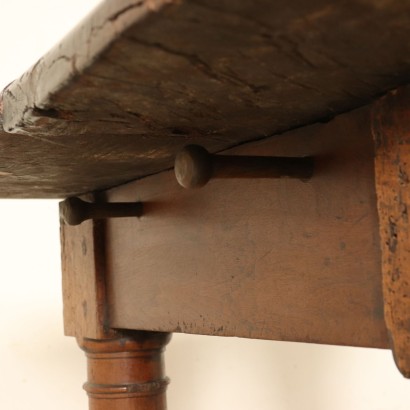 Solid Walnut Large Table Manufactured in Italy Late 1600s