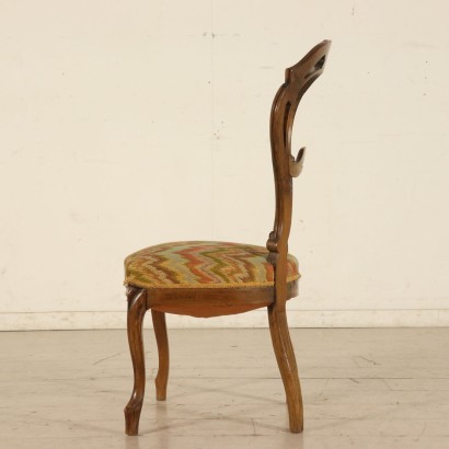 Suite de Chaises Louis Philippe Noyer Fabriqué en Italie Moitié '800