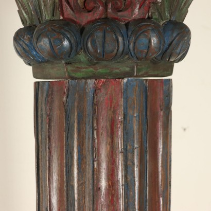 Pair of Ethnic Columns Manufactured in Italy Early 1900s