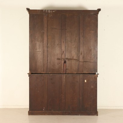 Double Body Bookcase Oak England Late 1800s