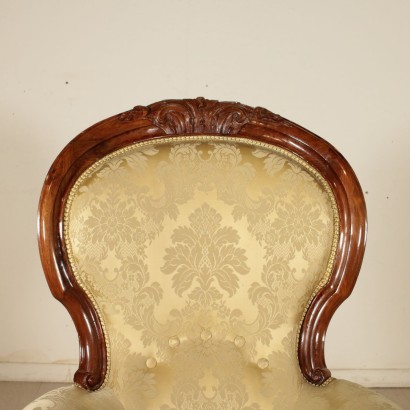 Fauteuil Louis Philippe Noyer Italie Moitié '800