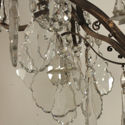 Large Chandelier Crystal Pendants Italy Early 1900s