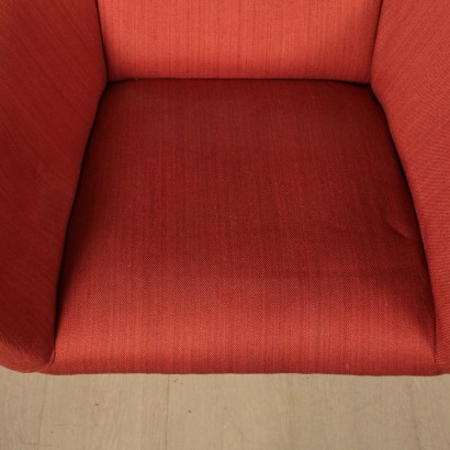 Armchair Foam Padding Fabric Upholstery Vintage Italy 1950s-1960s