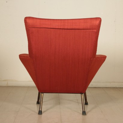 Armchair Foam Padding Fabric Upholstery Vintage Italy 1950s-1960s