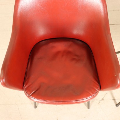 Pair of Armchairs Foam Leatherette Vintage Italy 1960s