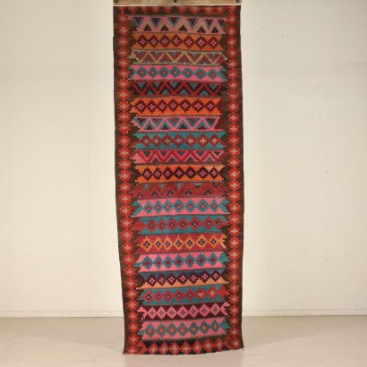 Tapis Kilim Laine Noeud gros Fabrication manuelle Marocco Années 90