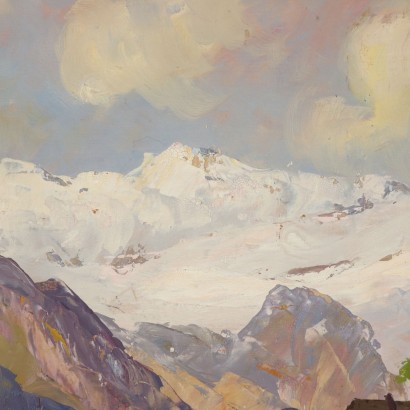 Mountain Landscape by Luigi Liverani 1940s