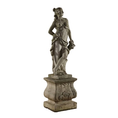 Garden Statue Woman with Flowers Italy Late 18th-Early 19th Century