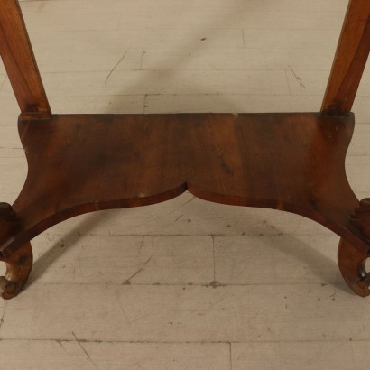 Console Table with Carved Swans Walnut Italy 19th Century