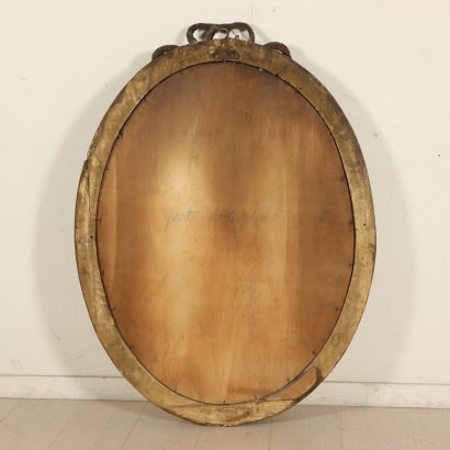 Miroir oval Bois doré Italie Fin '700