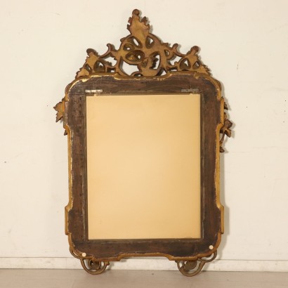 Large Shaped Mirror with Carvings Italy Early 20th Century