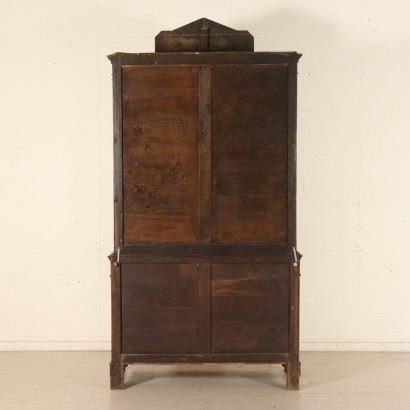 Double Body Cupboard Walnut Olive Italy Second Half of 1800s