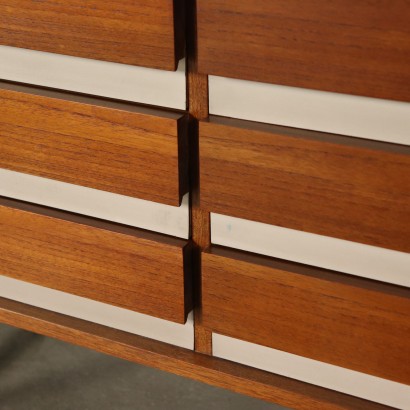 Chest of Drawers Teak Veneer Formica Vintage Italy 1960s