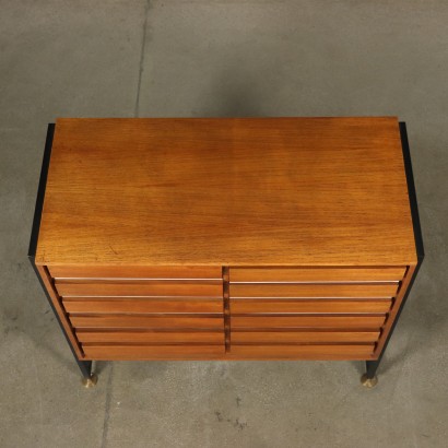 Chest of Drawers Teak Veneer Formica Vintage Italy 1960s