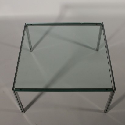 Coffee Table Manufactured in Ross Littell for ICF Steel Glass Italy