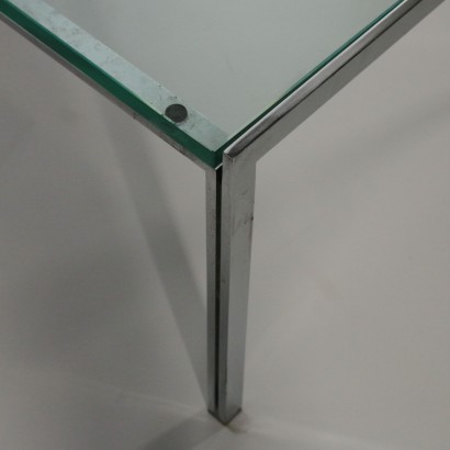 Coffee Table Manufactured in Ross Littell for ICF Steel Glass Italy