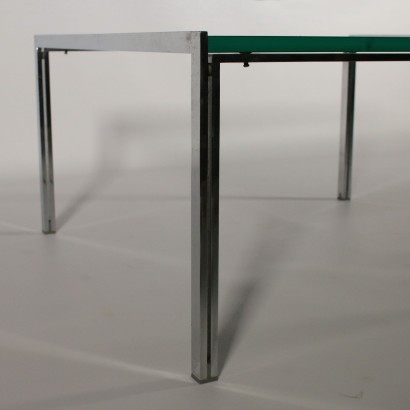 Coffee Table Manufactured in Ross Littell for ICF Steel Glass Italy