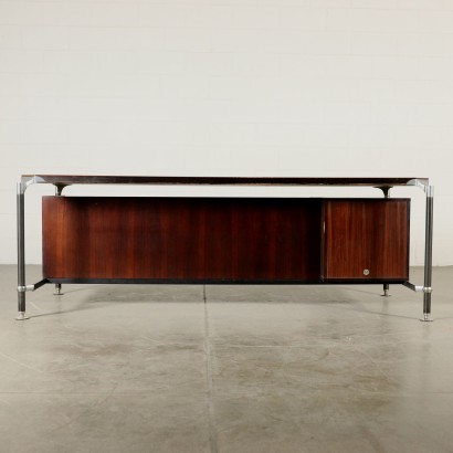 MIM Desk Designed by Ico Parisi Rosewood Vintage Italy 1960s