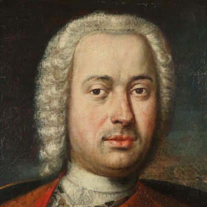 Portrait of Gentleman Oil on Canvas 18th Century