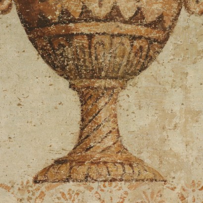 Faux Déchirure de Fresque avec un Vase de Fleurs '900