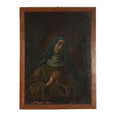 Alte malerei-Madonna wund