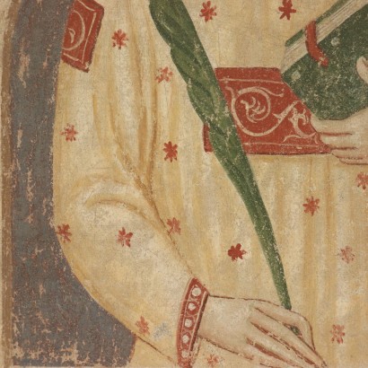 Fake Part of Fresco Depicting a Saint Mixed Technique 20th Century