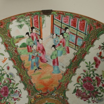 Assiette Canton Porcelaine Famille Rose Chine 1880-1890